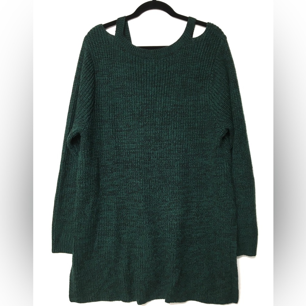 Torrid Marled Pullover Split Neck V Neck Knit Swe… - image 5